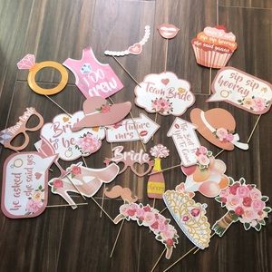Bridal shower photo booth props